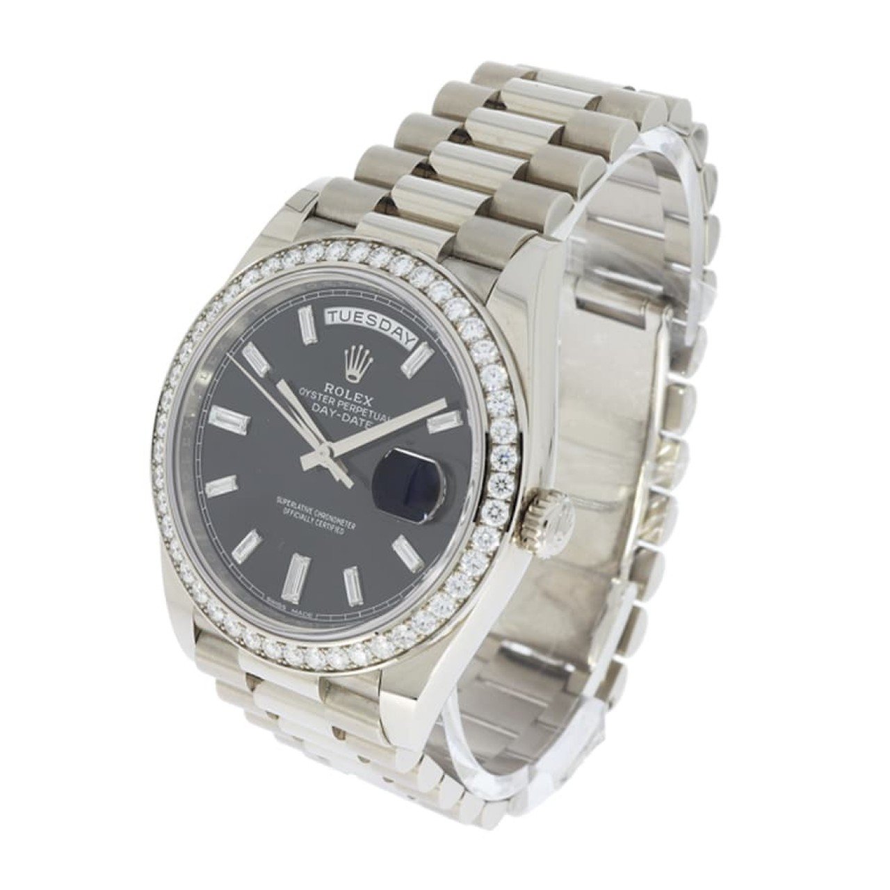  Rolex DayDate Black Diamond Replica 