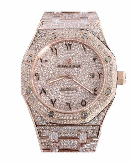Audemars Piguet Royal Oak Iced Out Rose Gold Replica