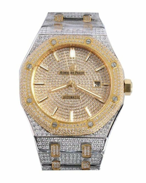 Audemars Piguet Royal Oak Iced Out Yellow Gold Replica