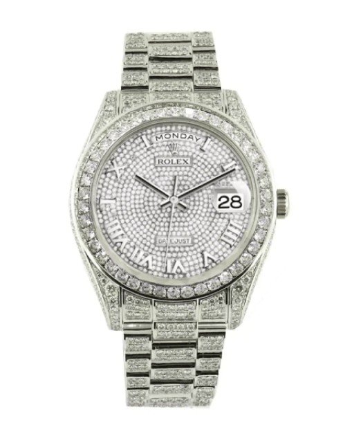 Datejust Iced Out Roman Replica