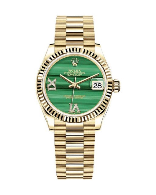 Rolex Datejust Gold Green Dial Replica